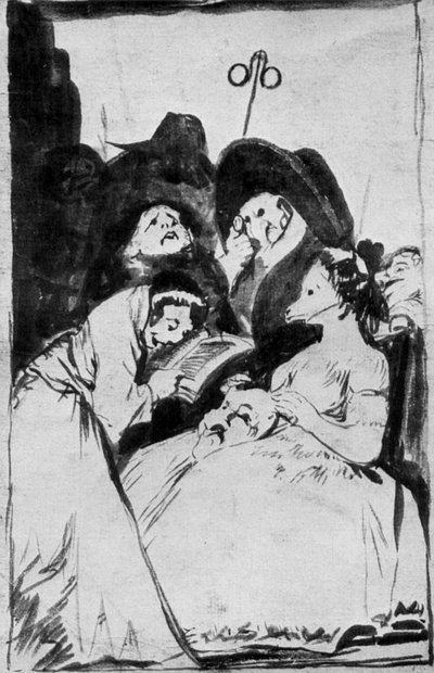 Preparatory Drawing 1 of the Caprice by Francisco de Goya